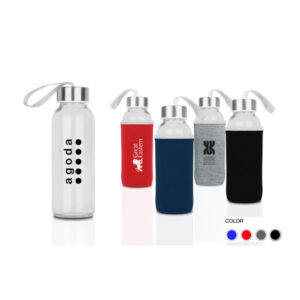 Glass Bottle with Neoprene Pouch (300ml)