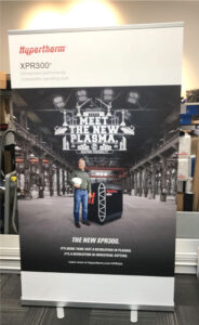0.85m x 2m Pull up banner for Hypertherm