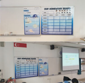 6 printed whiteboards at Primary School