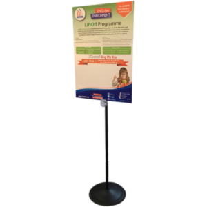 A1 Poster with foam board mounted on T-Stand